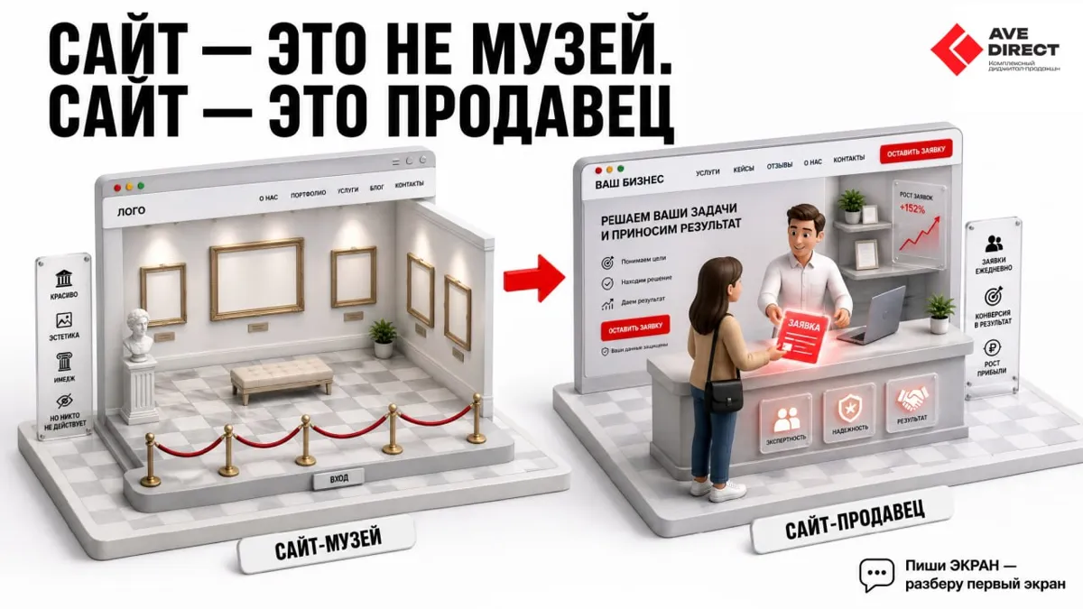 Ваш сайт не должен вам нравиться. Он должен приносить заявки