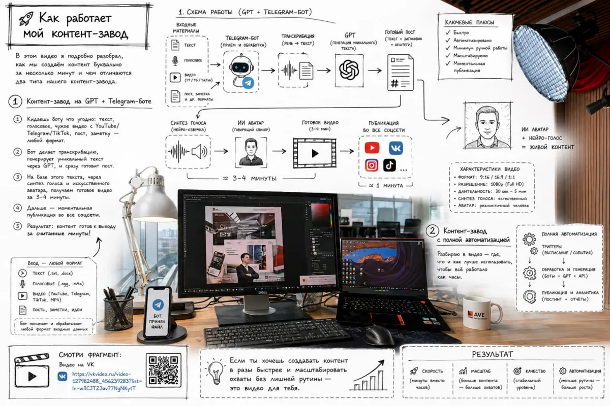Как работает мой контент-завод