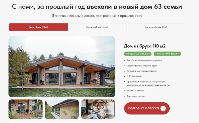 Построенные дома: параметры, сроки и состав работ