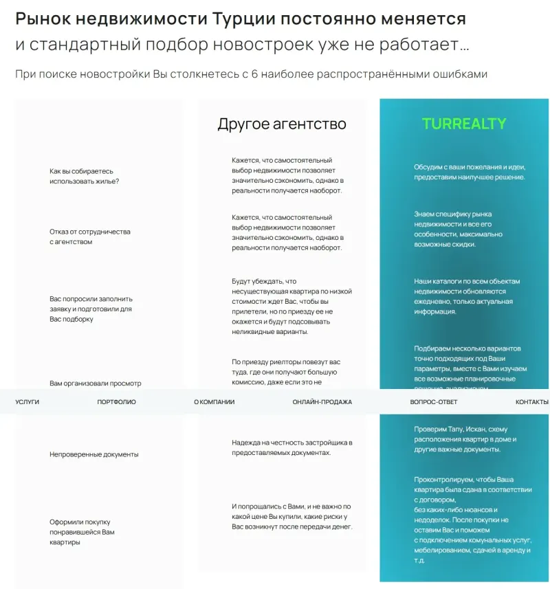 Сравнение с другими агентствами по типичным ошибкам